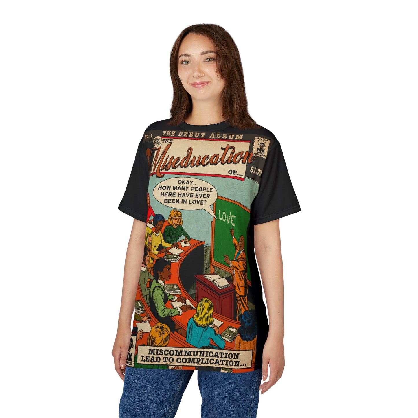 Miseducation ofâ€¦ - Unisex Cut & Sew Tee (AOP)