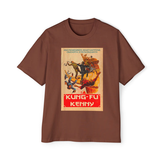 Kung-Fu Kenny - Men's Heavy Oversized Tee - clothing by TeeHivey.com (Image 1)