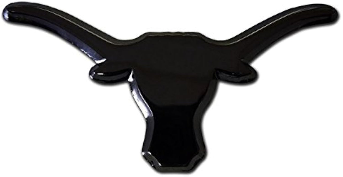 Texas UT Longhorns Metal Auto Emblem Longhorns (Black)