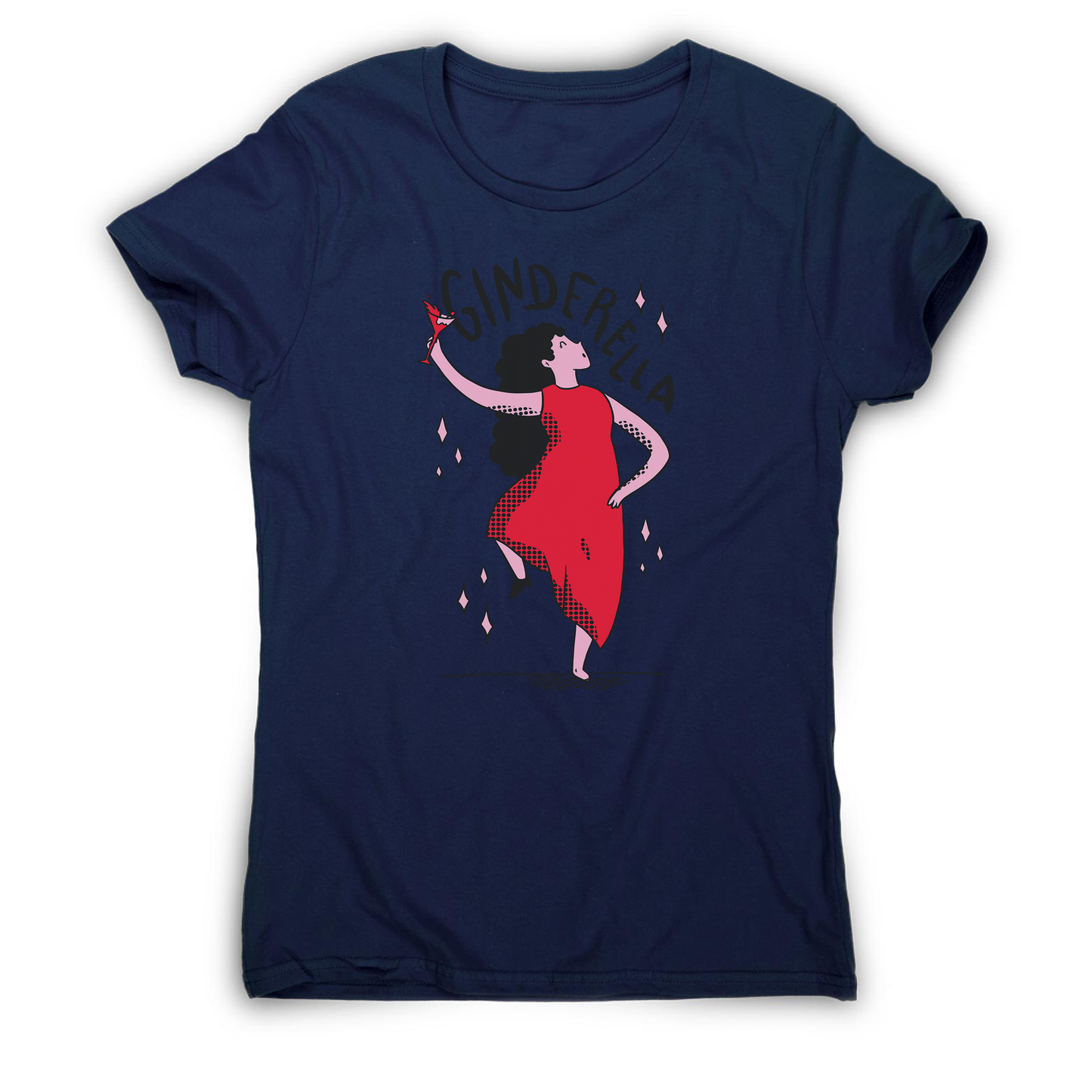 Ginderella funny cartoon women's t-shirt