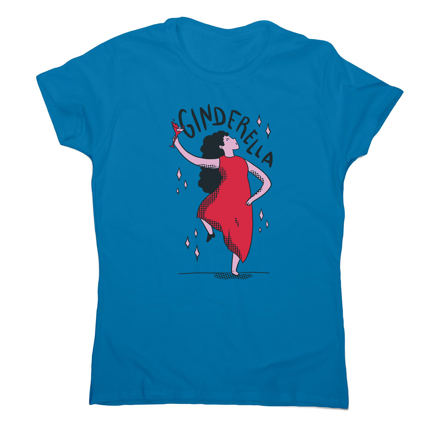 Ginderella funny cartoon women's t-shirt
