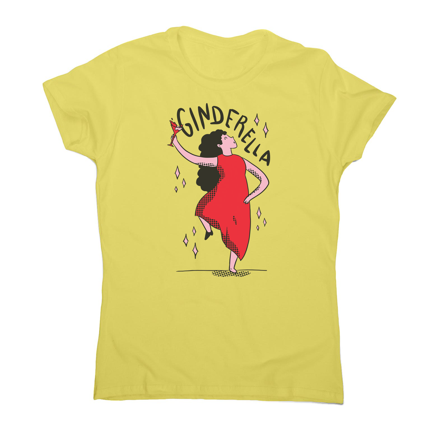 Ginderella funny cartoon women's t-shirt