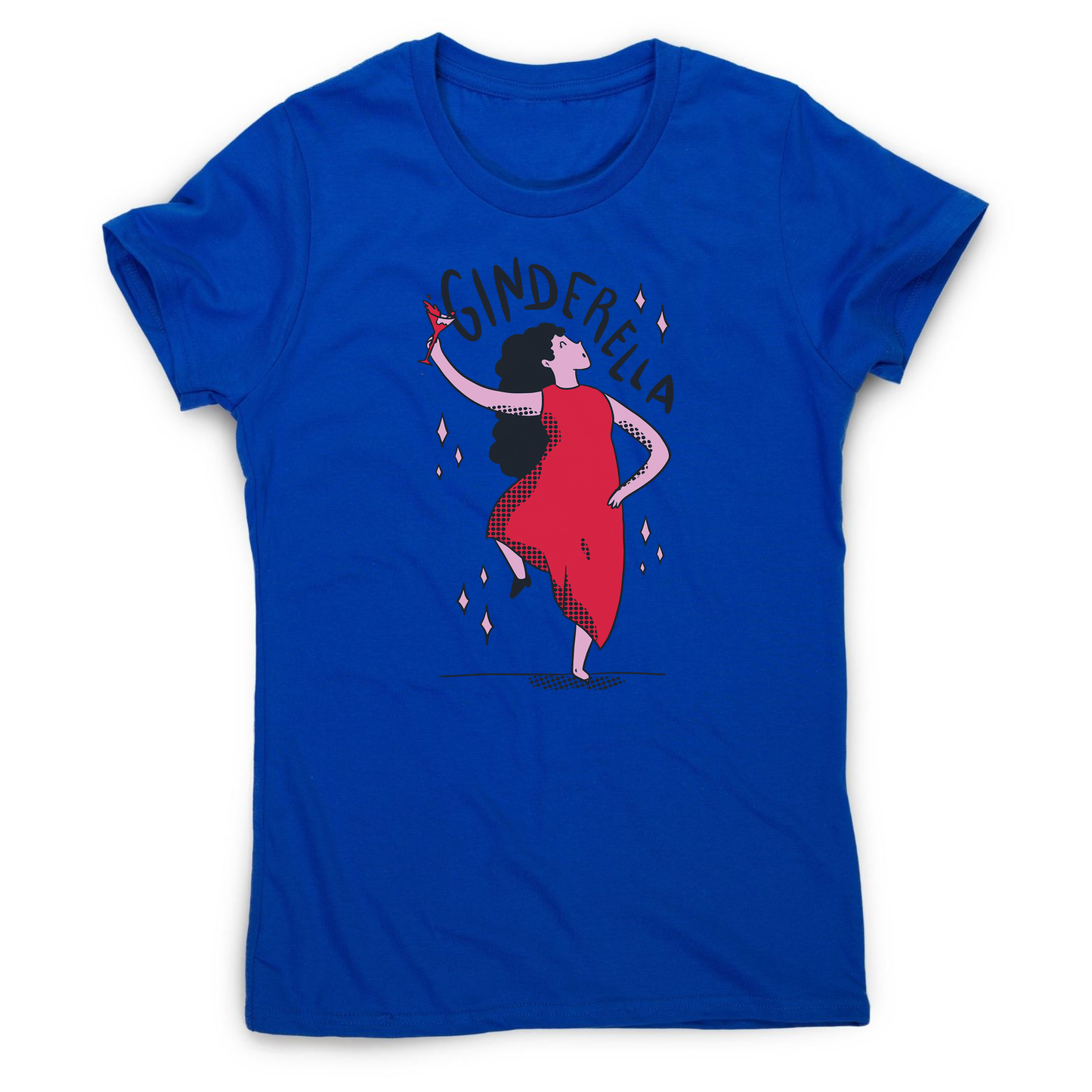 Ginderella funny cartoon women's t-shirt