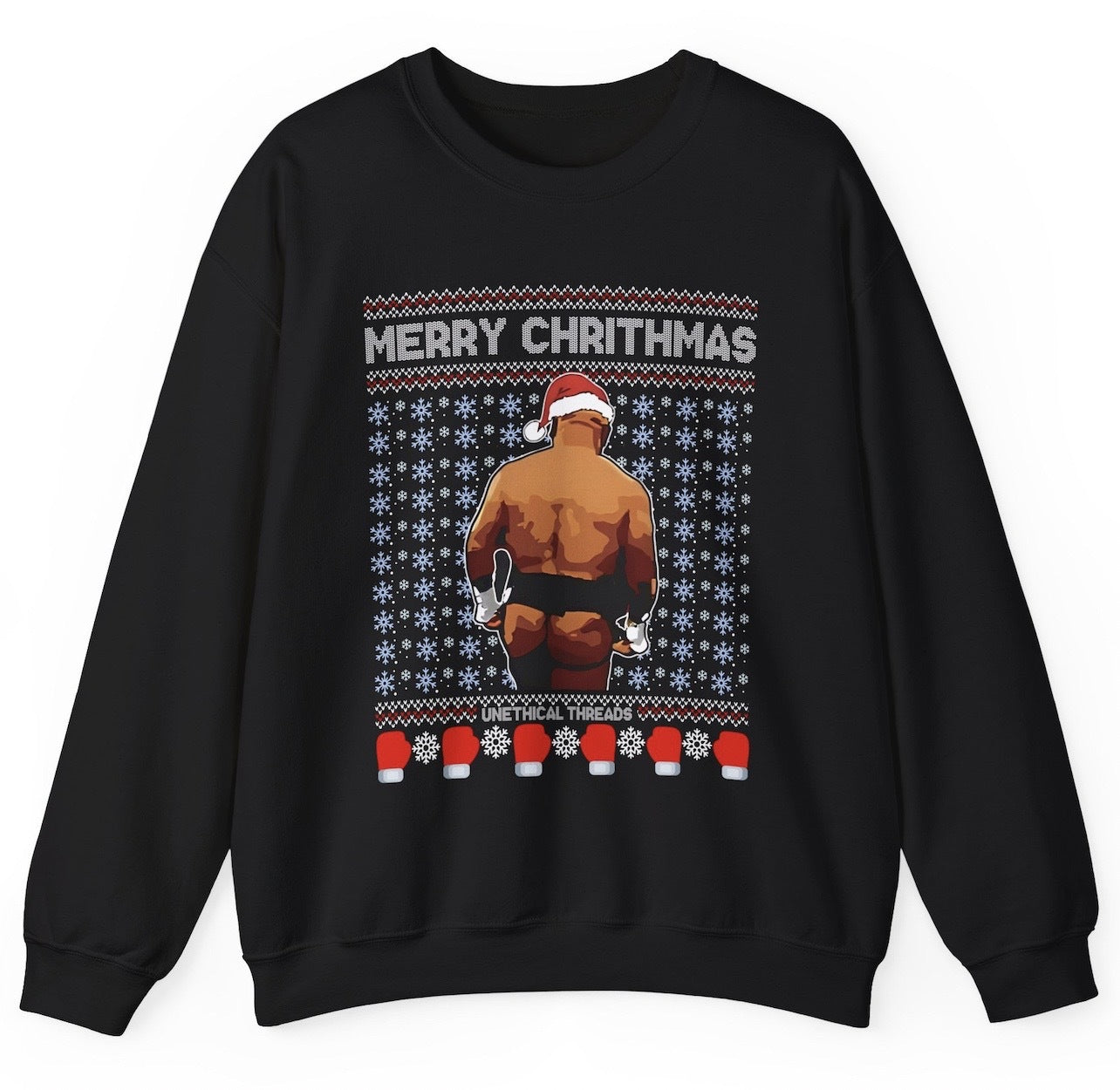 Merry Chrithmas Mike Tyson Butt Interview Sweatshirt - clothing by TeeHivey.com