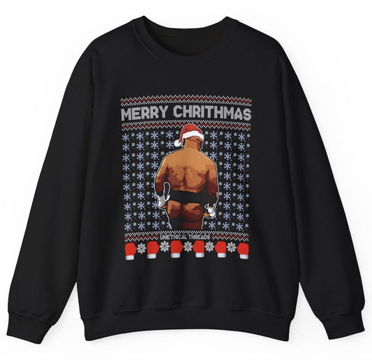 Merry Chrithmas Mike Tyson Butt Interview Sweatshirt - clothing by TeeHivey.com