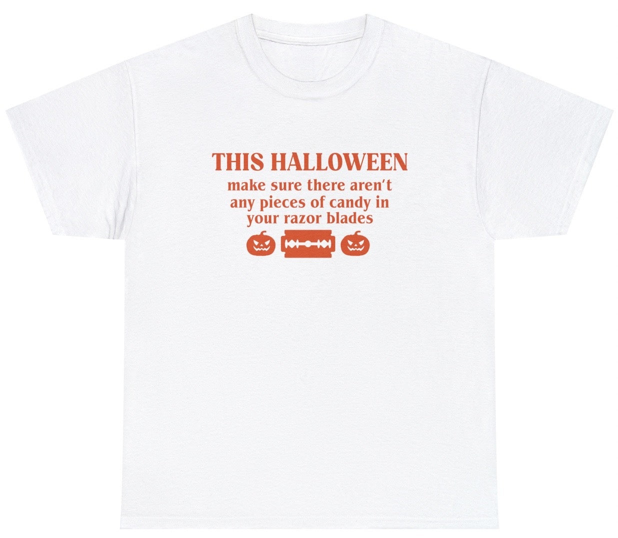 Razor Blade Candy Halloween Tee- Halloween Limited Edition Tee - clothing by TeeHivey.com (Image 2)