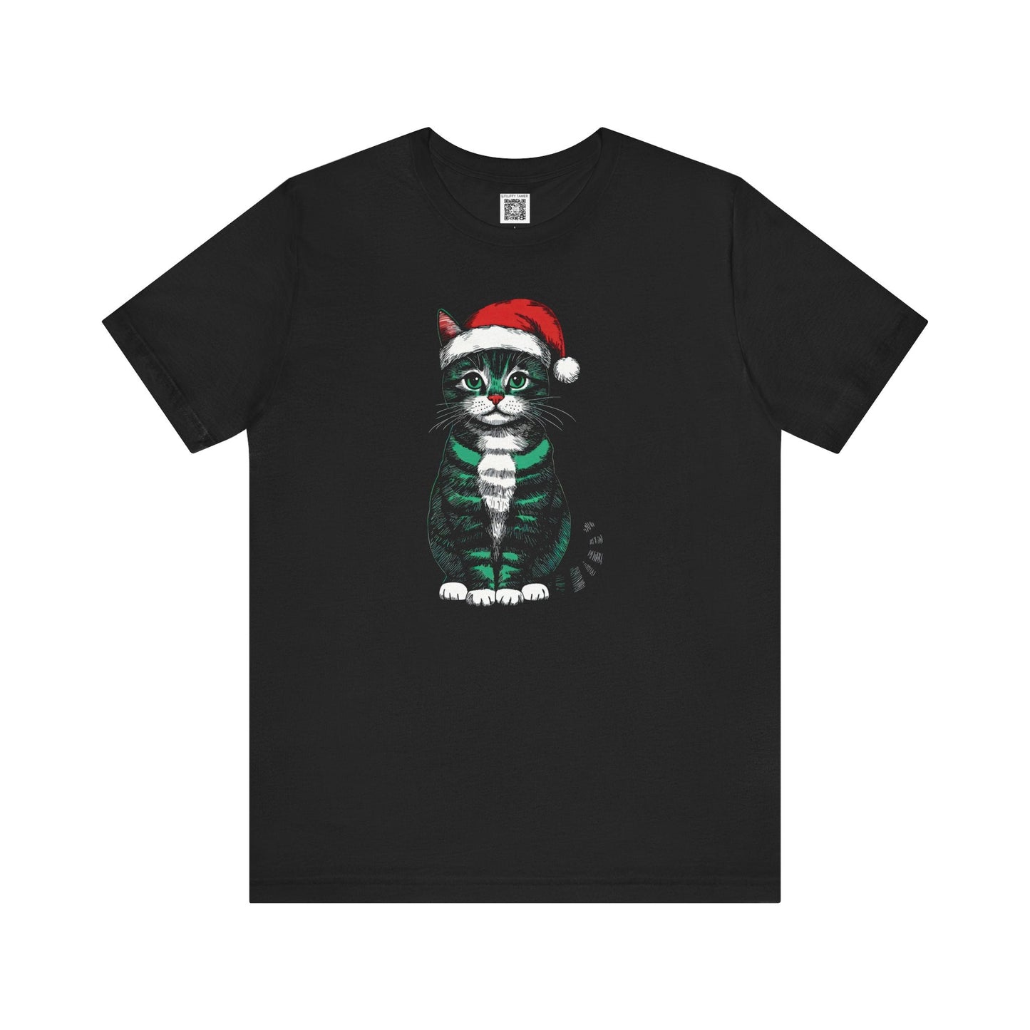 Festive Cat Graphic Tee Style002
