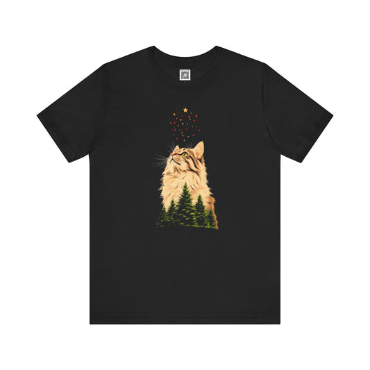 Whimsical Cat Graphic Tee Style022