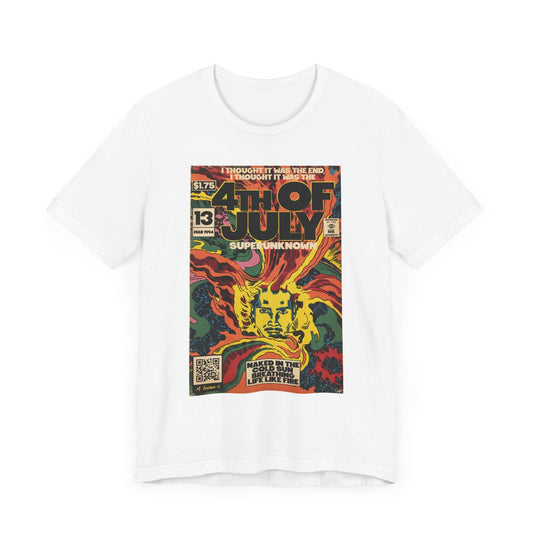 4th Of July - Grunge Comic Art - Unisex Jersey Short Sleeve Tee