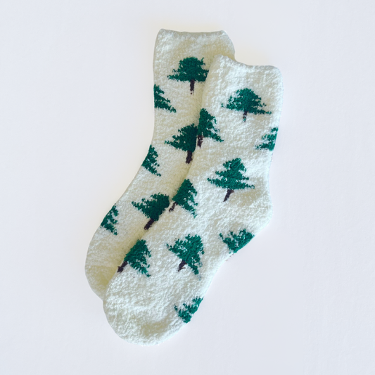 Winter Tree Fuzzy Socks - clothing by TeeHivey.com