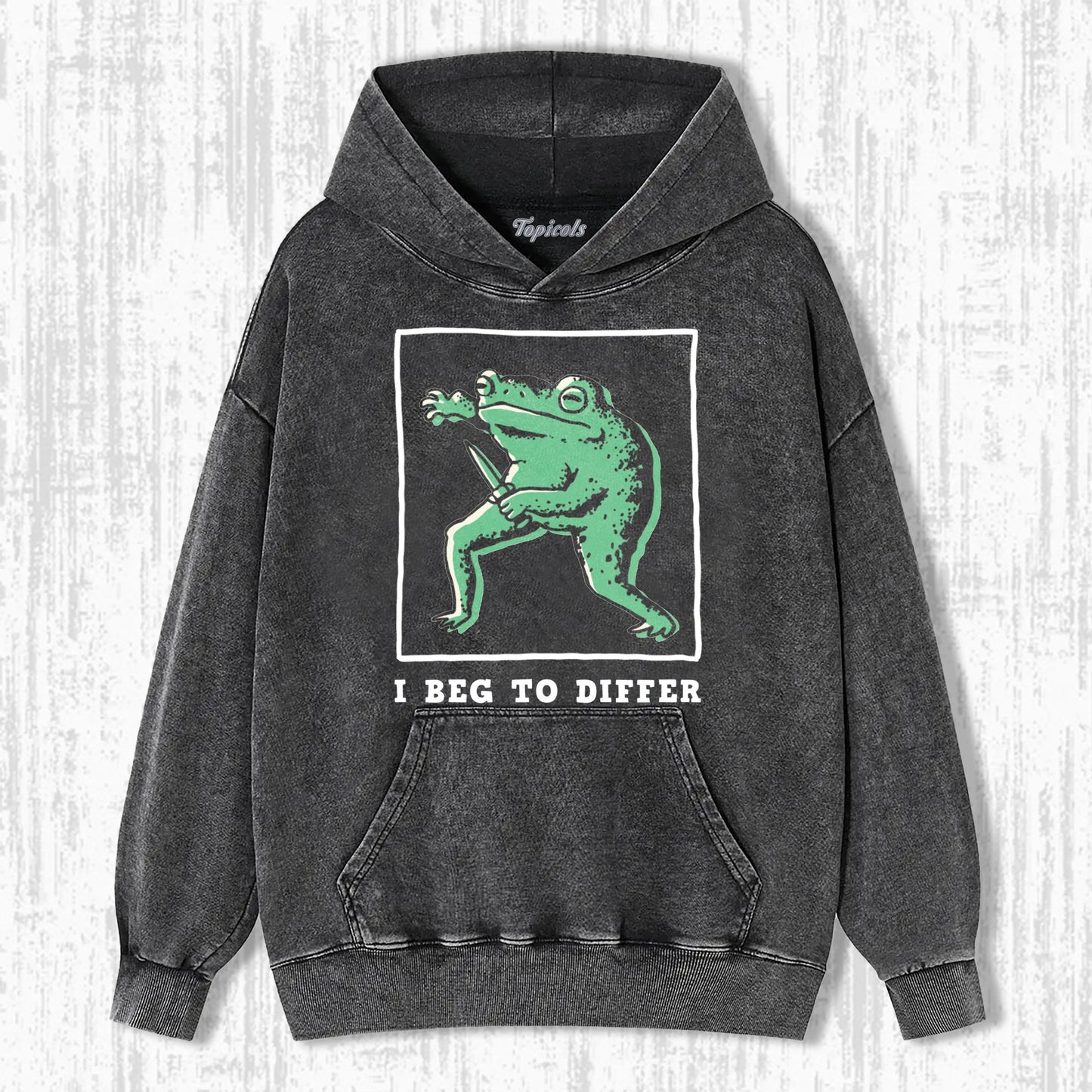 I BEG TO DIFFER FROG FINE HOODIE - clothing by TeeHivey.com
