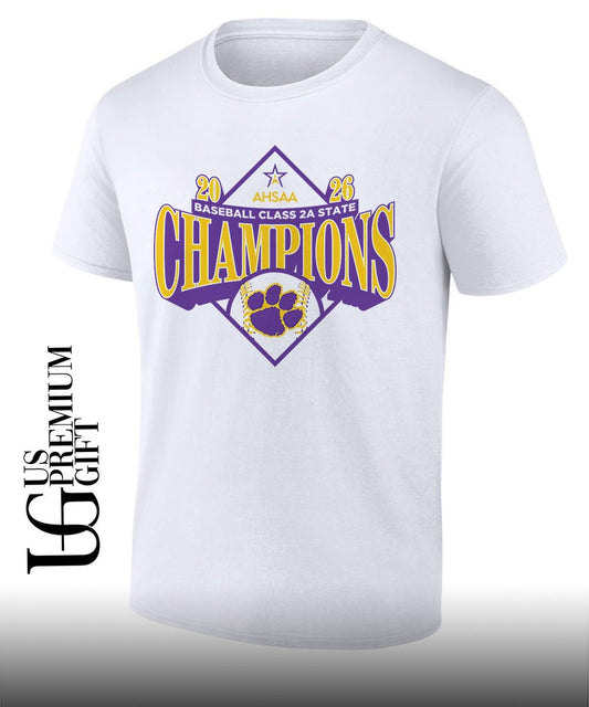 Ariton Purple Cats 2026 AHSAA baseball class 2A State Champions T-shirt