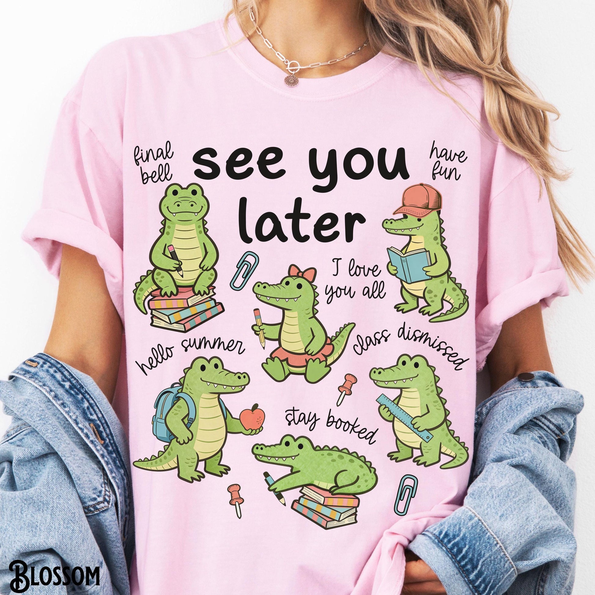 See Later Alligator Teacher Comfort Colors Last Day School Later Gator Tee Summer Break End School Year (5)