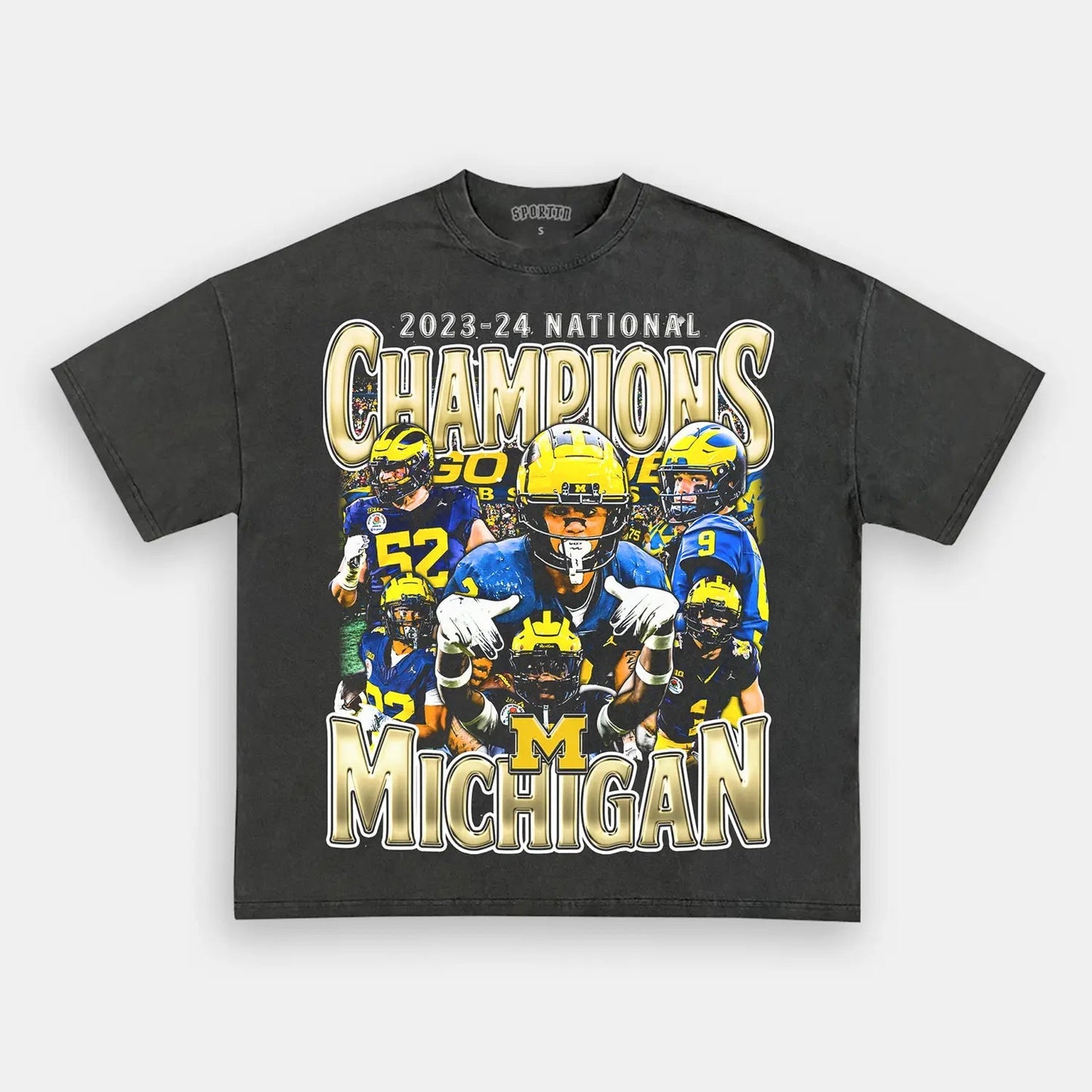2023-24 NATIONAL CHAMPS - MICHIGAN V2 TEE Style001