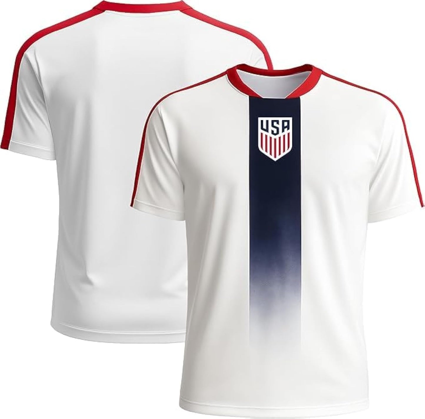 Icon Sports U.S. Soccer USMNT Poly Soccer T-Shirt Game Days Shirt Youth Size - Legend White Color White