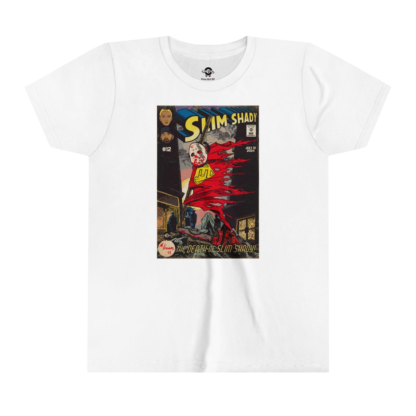 KIDS - The Death of Slim Shady - Youth Short Sleeve Tee - clothing by TeeHivey.com (Image 1)
