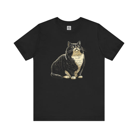 Whimsical Cat Graphic Tee Style016