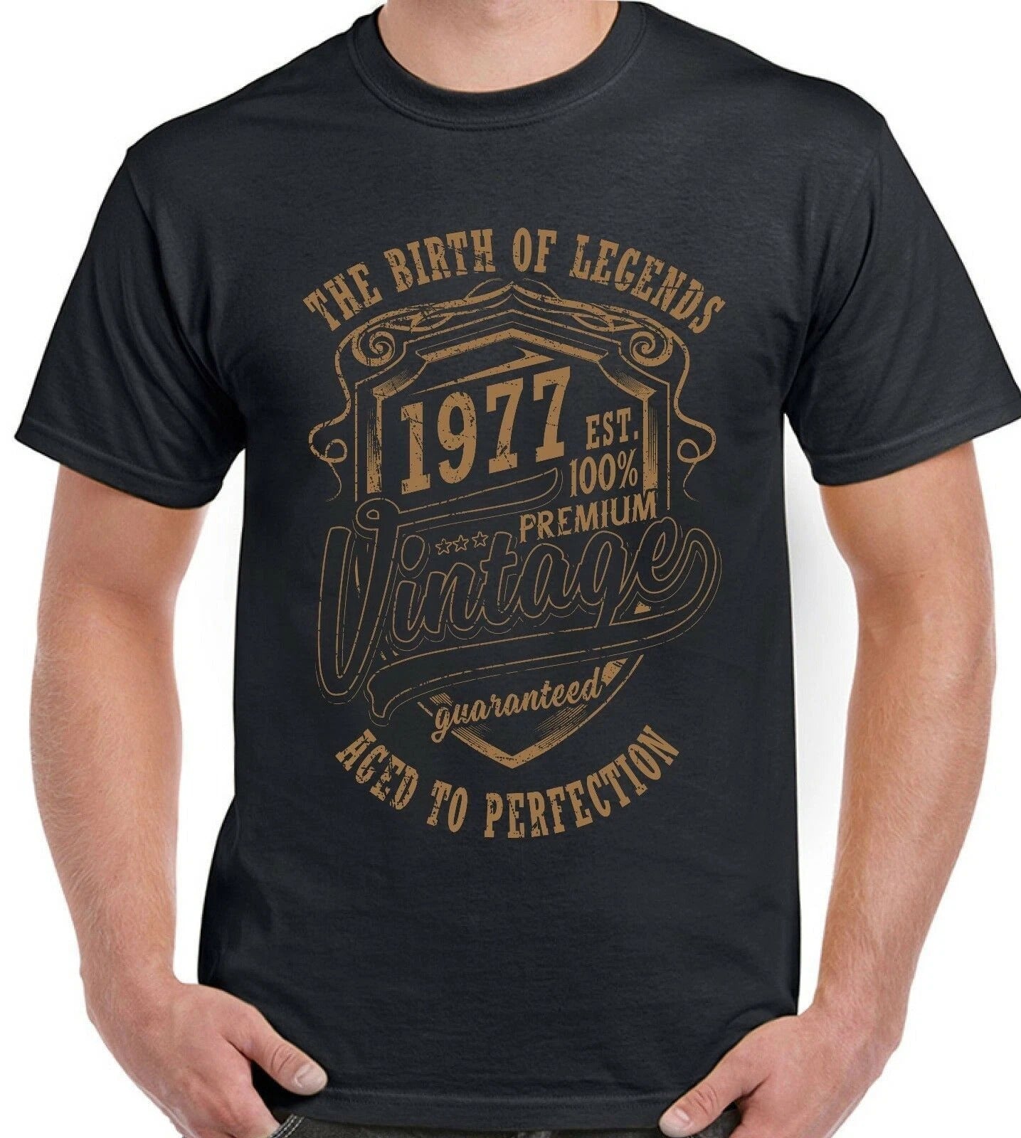 49th Birthday T-Shirt 1977 Mens Funny 49 Year old Gift The Birth Of Legends