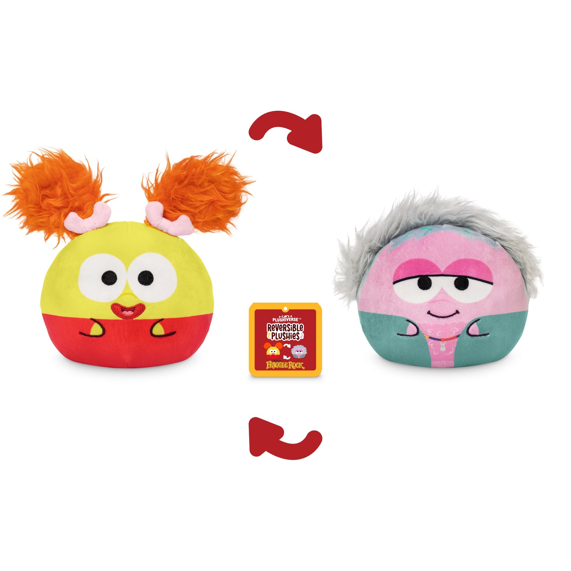 Red and Mokey 4" Reversible Plushie