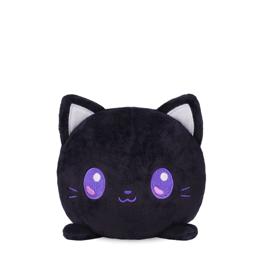 Halloween Cat & Jack-o-Lantern 4" Reversible Plushie (Glow)