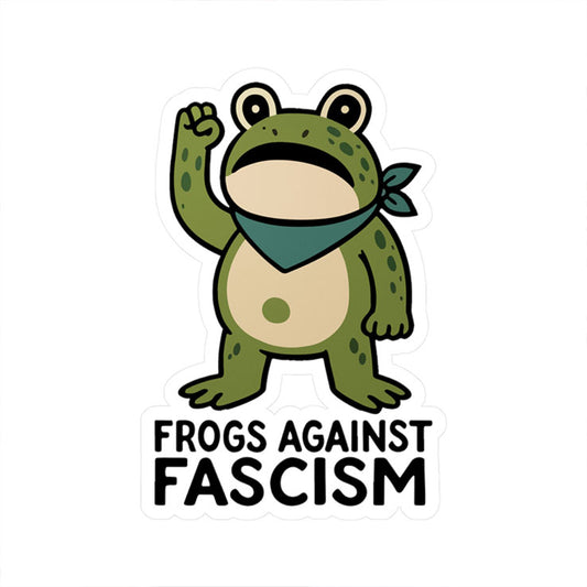 Frogs Against Fascism Sticker