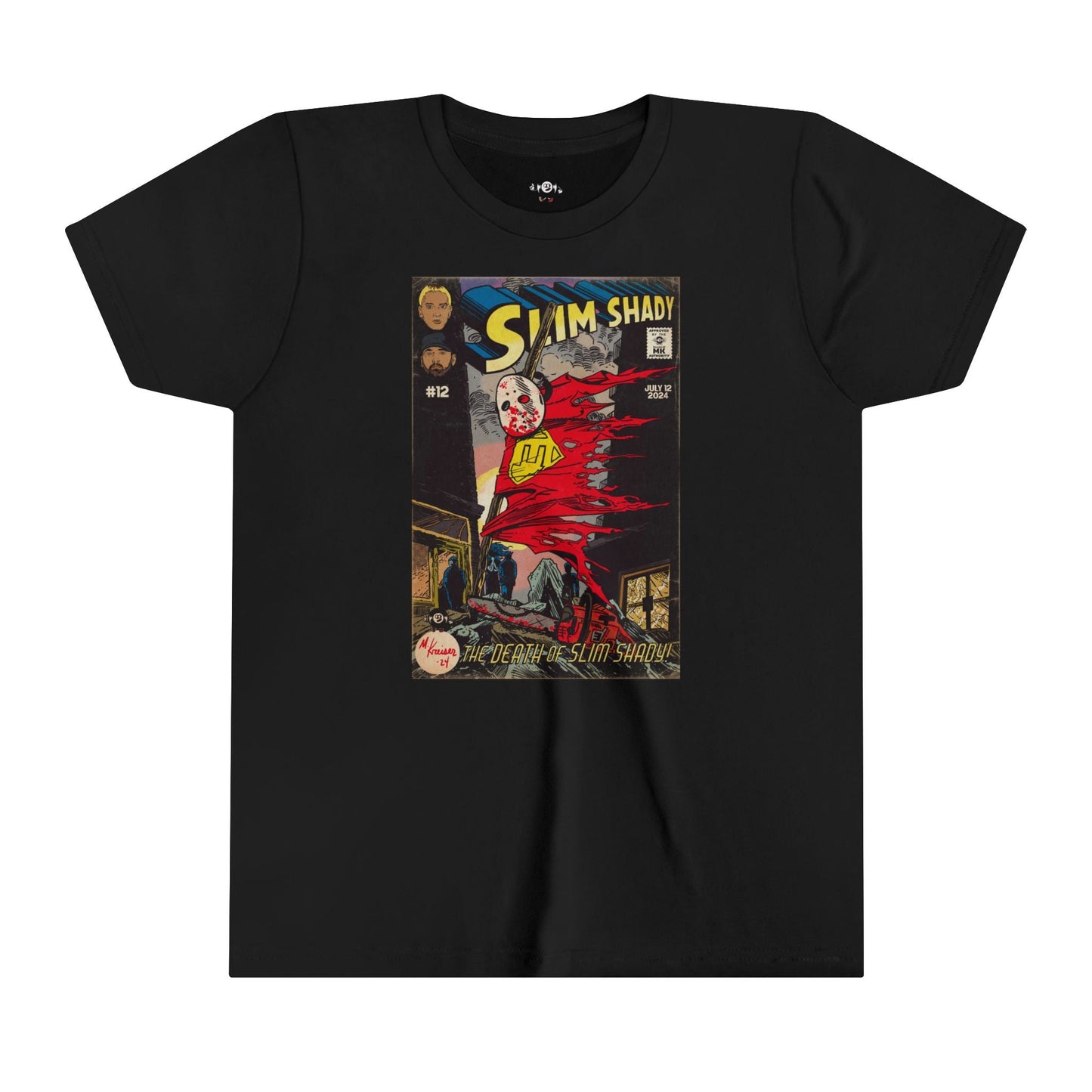 KIDS - The Death of Slim Shady - Youth Short Sleeve Tee - clothing by TeeHivey.com (Image 2)