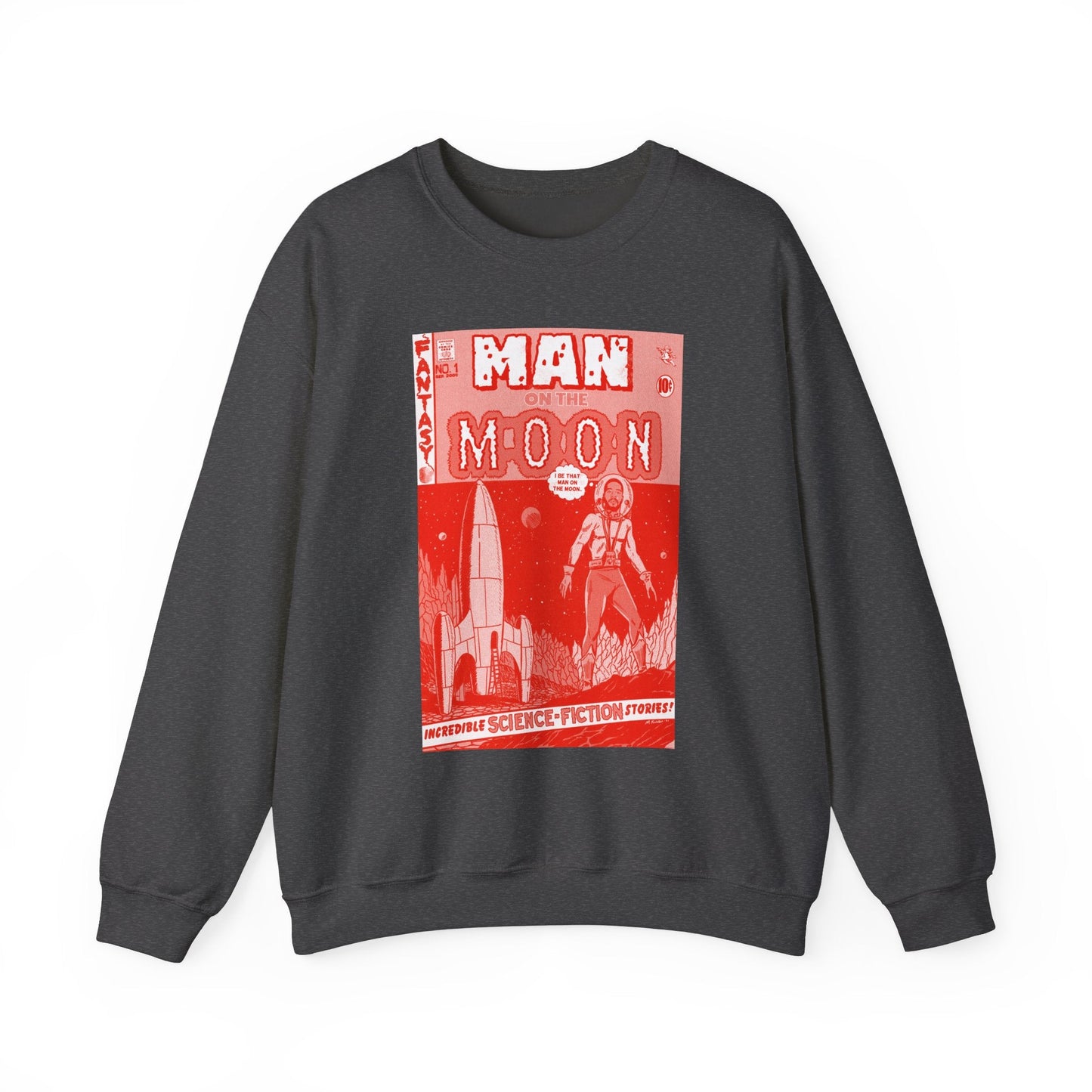 Man on the Moon - RED VARIANT - Unisex Heavy Blendâ„¢ Crewneck Sweatshirt