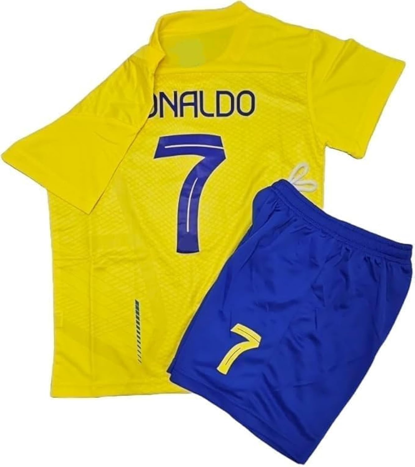 Youth Soccer Jersey 7 Uniform Set Breathable Soccer Football Training Outfits Gifts Yellow