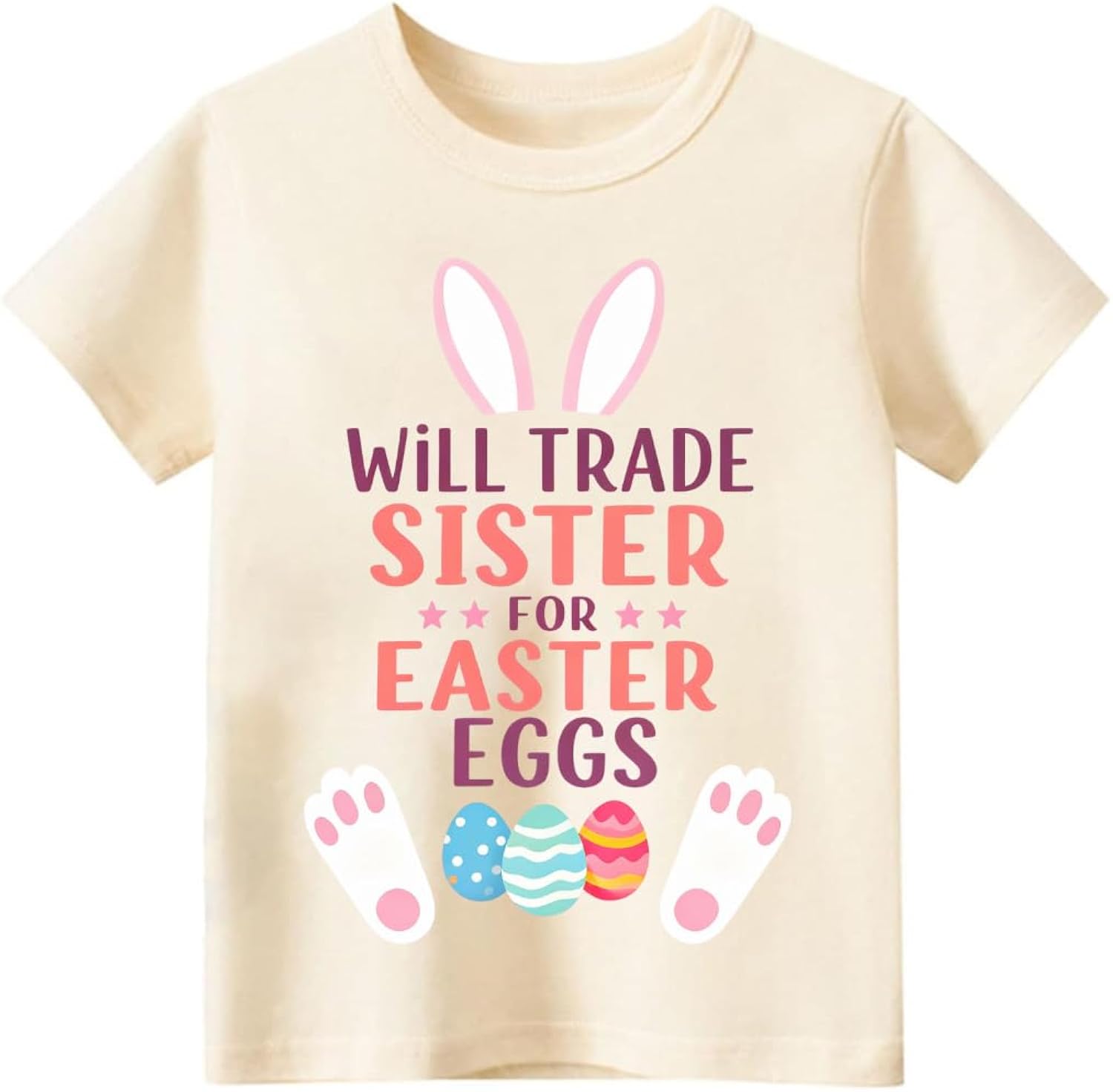 Happy Easter Shirts for Boys Girls–Toddler Easter Shirt Bunny Egg Hunt Tee Kids Digger Tractor 2T-8T