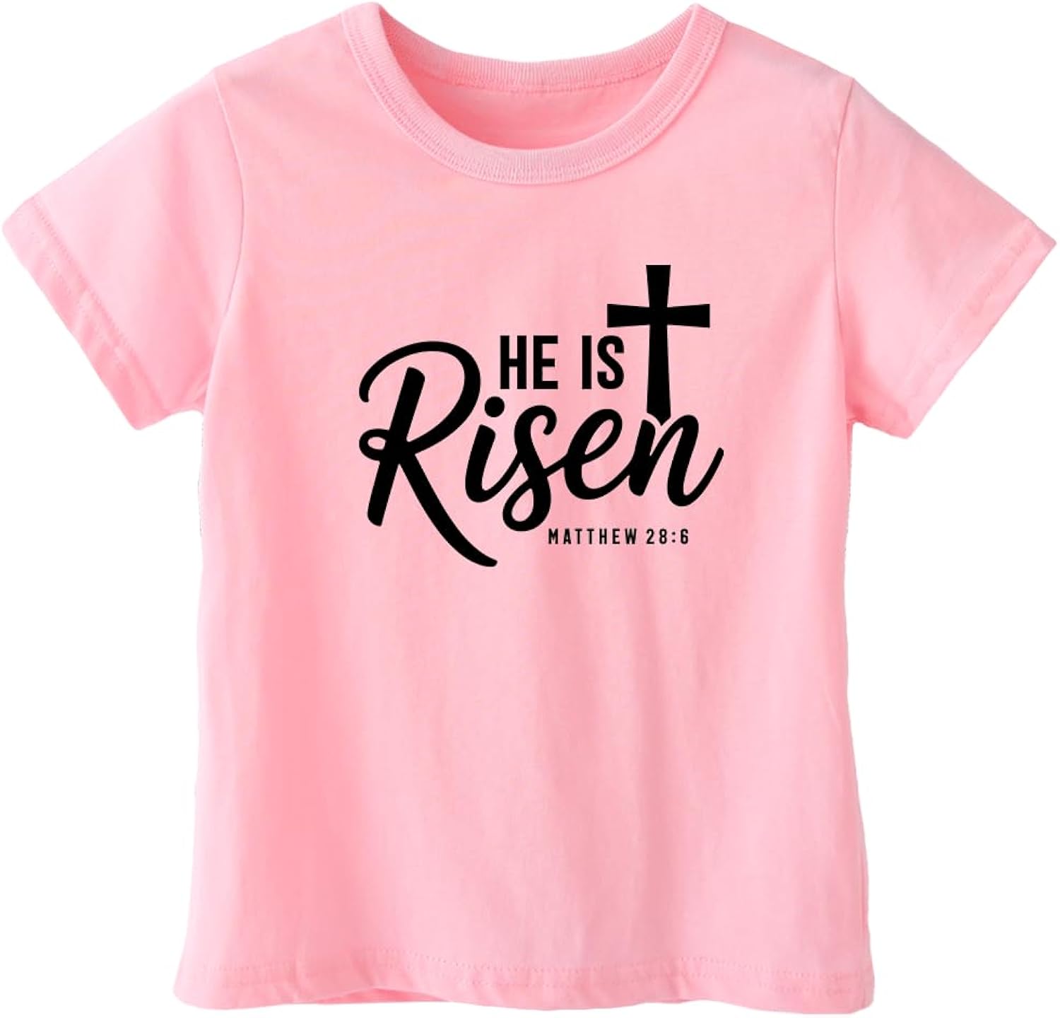 Kids Toddler Little Boys Girls Easter Shirt Short Sleeve Funny Religious Letters Bunny Print Christian T-Shirt