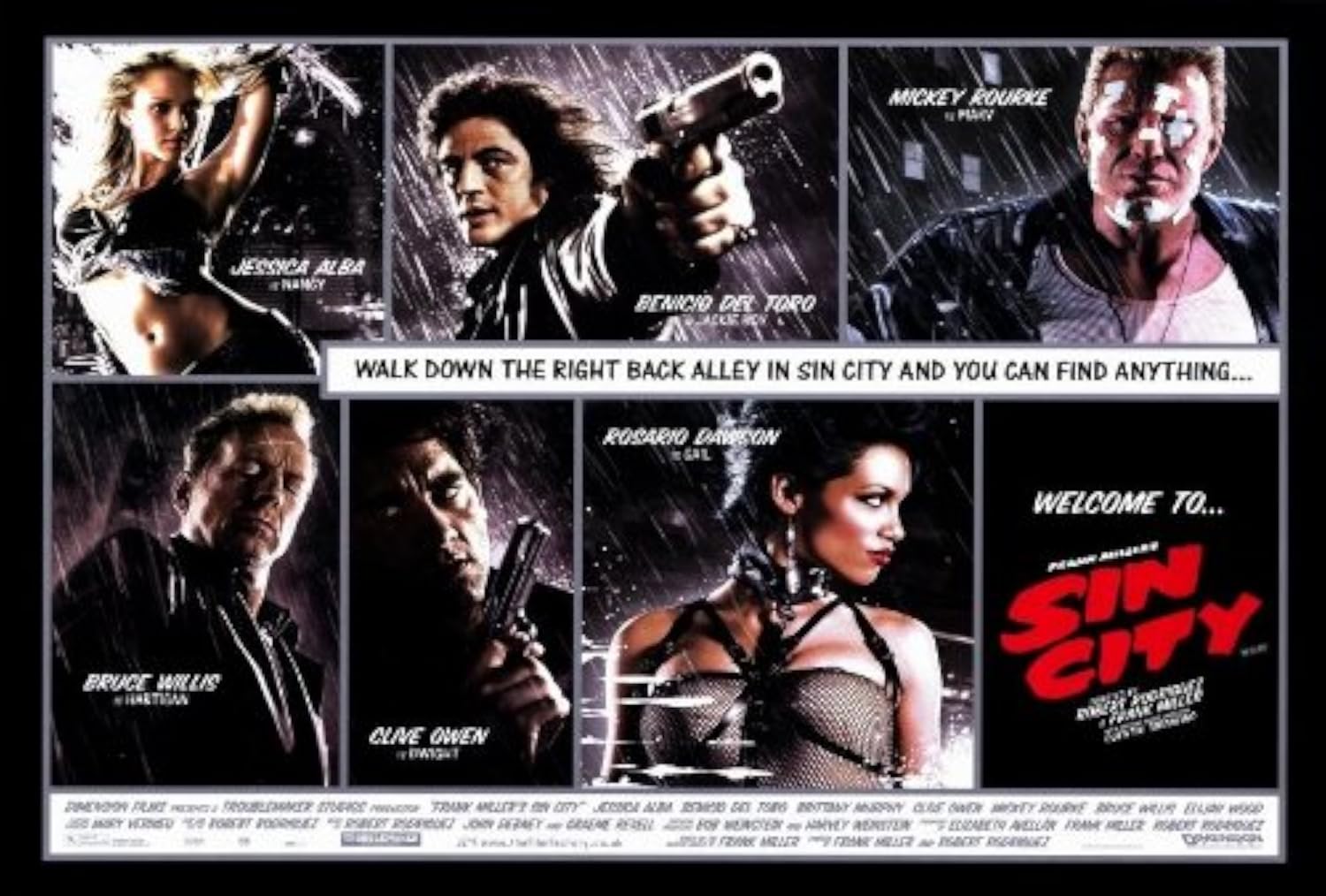 Sin City Poster Movie B 27x40 Jessica Alba Devon Aoki Maria Bello