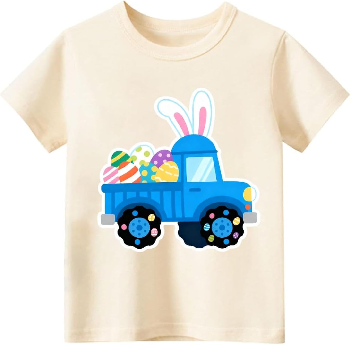 Boys Easter Shirt – Toddler Girls Boys Easter Shirts Egg Hunt Tee Bunny Digger Tractor Kids Outfit 2T-8T