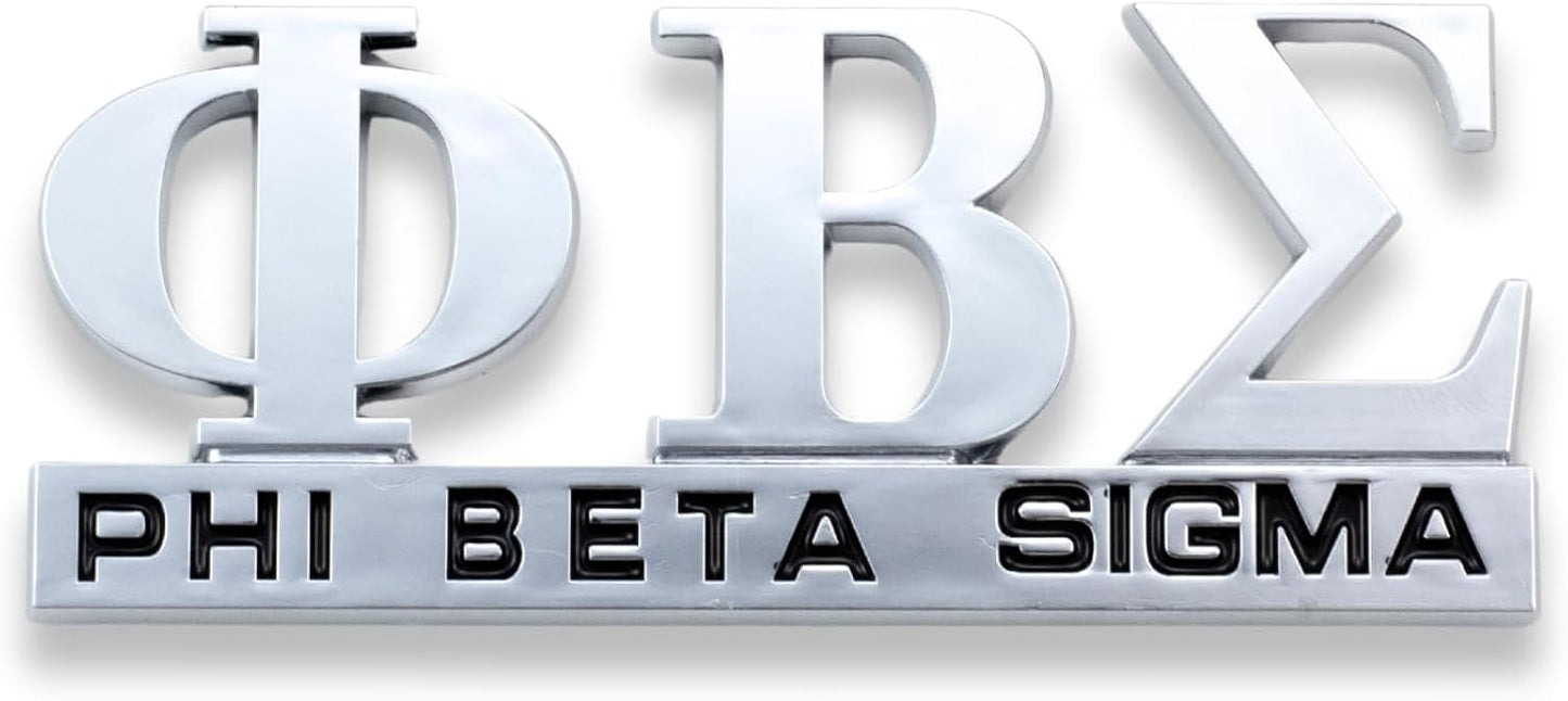 Phi Beta Sigma Chrome Cut Out Car Tag