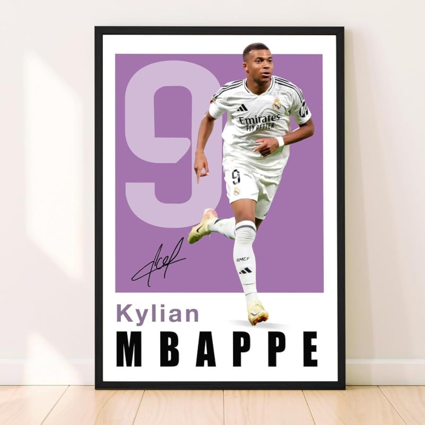 Mbappe Poster, Famous Soccer Player Posters, Kylian Mbappe. Posters For Boys Bedroom, Soccer Wall Art, Gift for Fan Football, Kylian Mbappe Wall Art, Living Room Sport Room Gift for Fan Football - 12x18 Inches