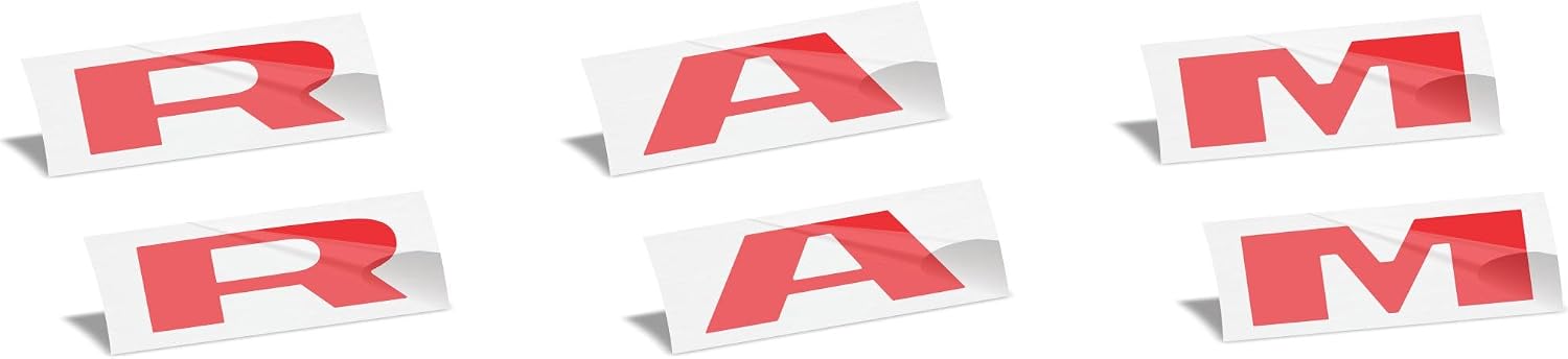 Reflective Concepts 2019-2026 RAM Door Emblem Overlay Decal Stickers - (Color: Gloss Red)