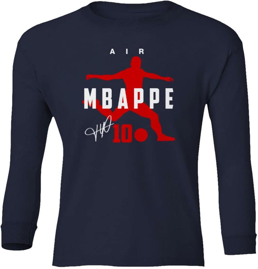 France Football Air Mbappe 2022 World Soccer Fans Youth Long Sleeve T-Shirt