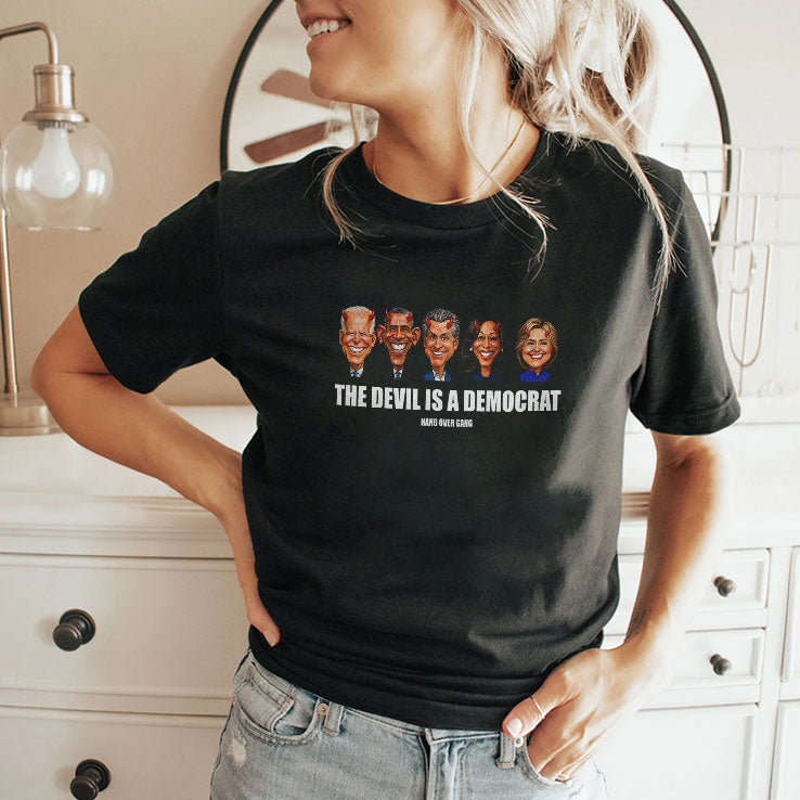 Presidents The Devil Is A Democrat Hand Over Gang T Shirt