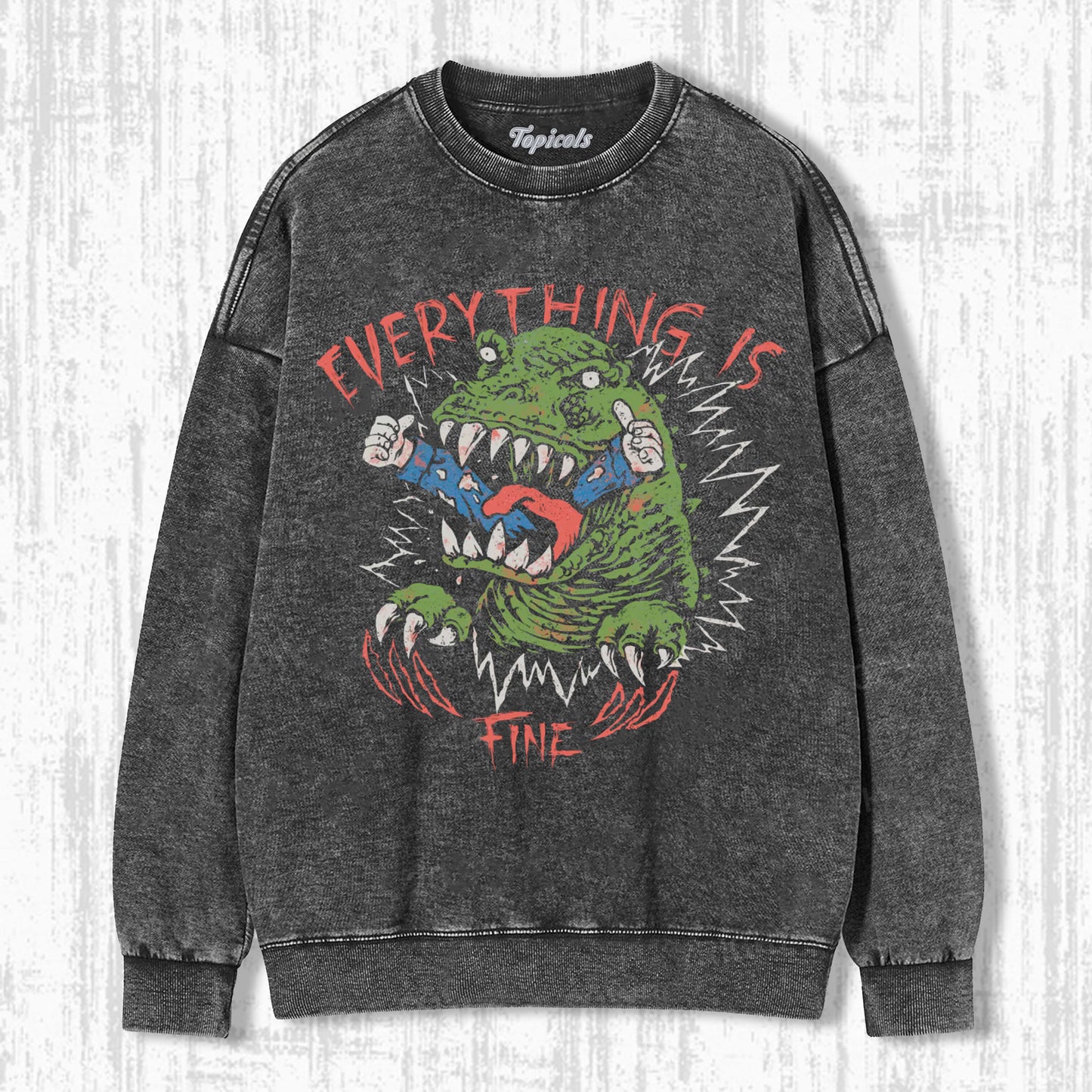 EVERYTHING IS FINE FINE T-SHIRT - clothing by TeeHivey.com (Image 2)