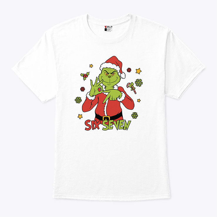 6 7 Six Seven Meme Grinch Christmas T Shirt
