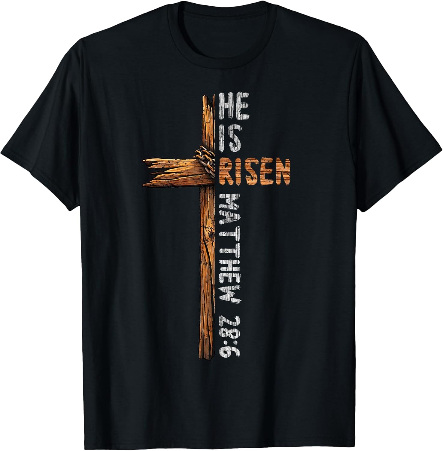 He is Risen Cross Jesus Religious Christian Faith Easter Day T-Shirt