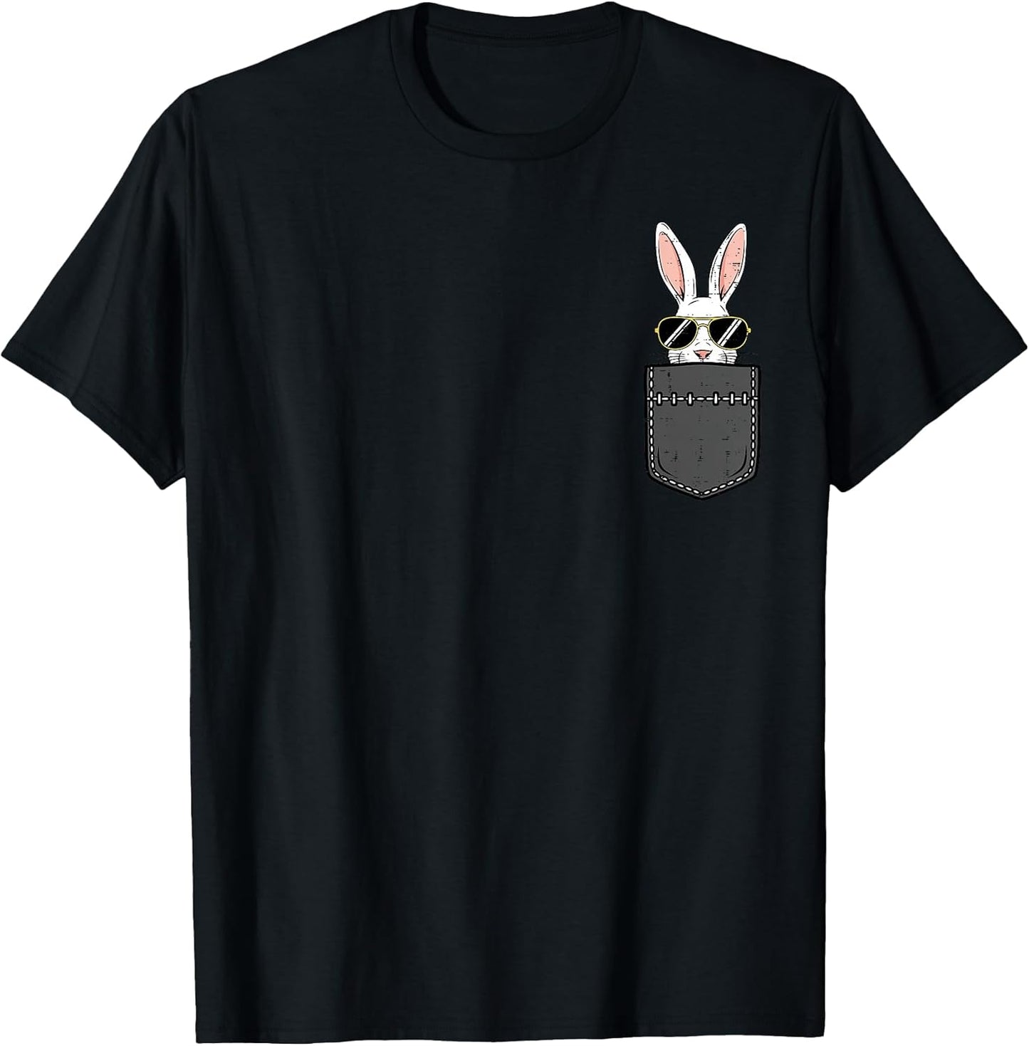 Easter Bunny Sunglasses Pocket Cool Rabbit Men Women Kids T-Shirt