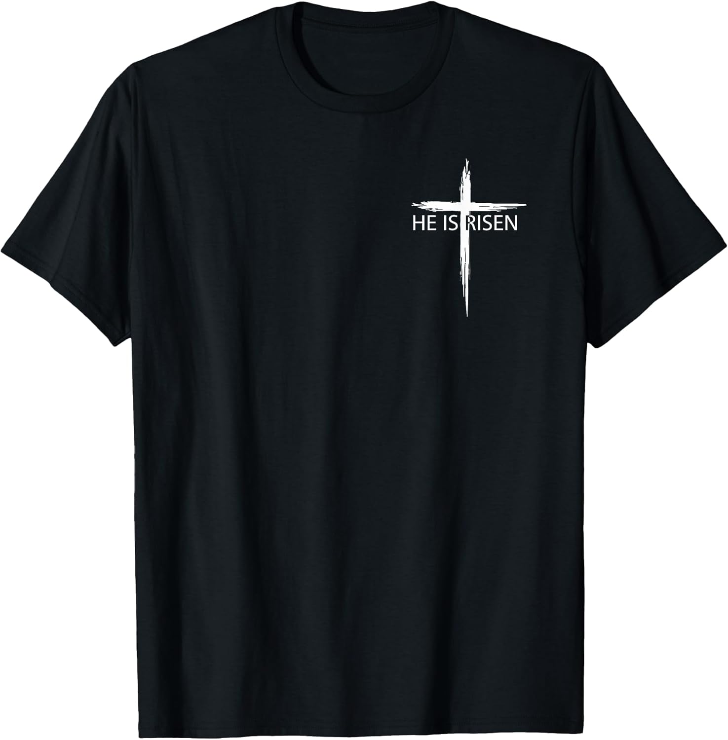 He is Risen Pocket Christian Easter Jesus Religious Cross T-Shirt