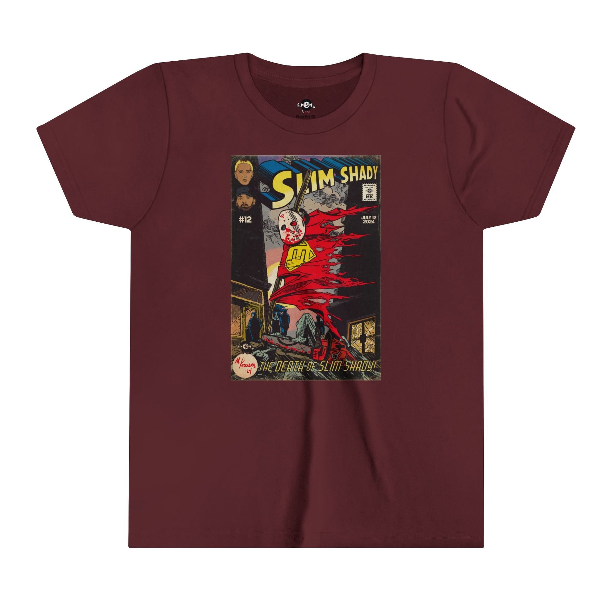 KIDS - The Death of Slim Shady - Youth Short Sleeve Tee - clothing by TeeHivey.com (Image 4)