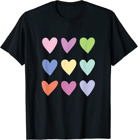 Pastel Easter Shirt, Easter Hearts Shirt, Easter Egg T-Shirt