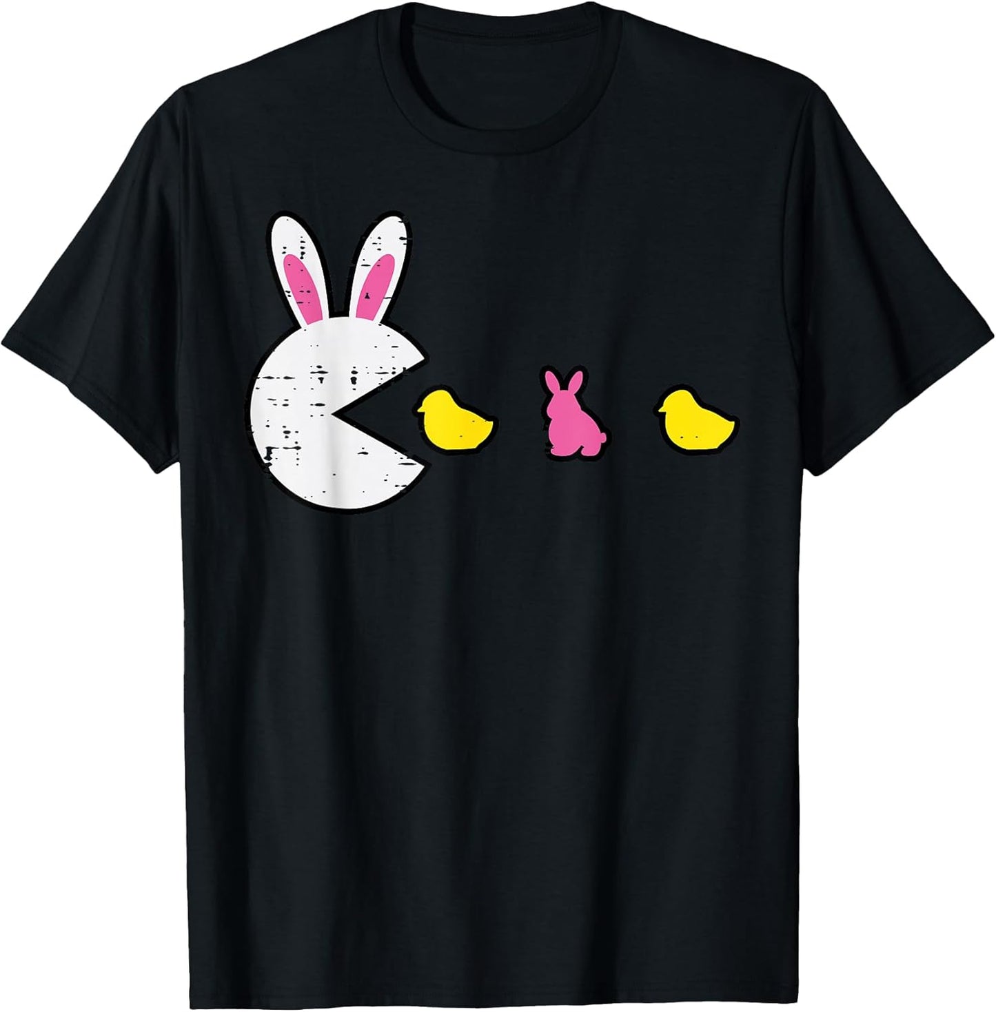 Easter Video Game Bunny Ears Eating Retro Men Boys Kids Teen T-Shirt