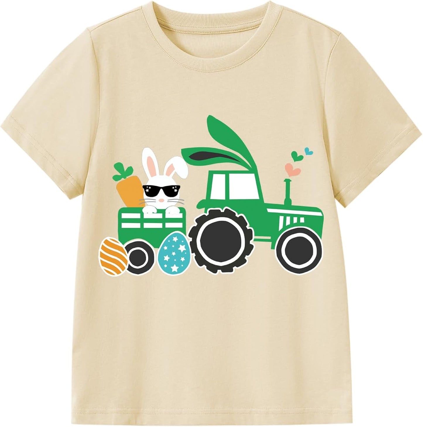 Kids Cute Digging Eggs Shirt Boys Funny T-Shirt Clothes Girls Bunny Graphic Tees Outfit 1-7T