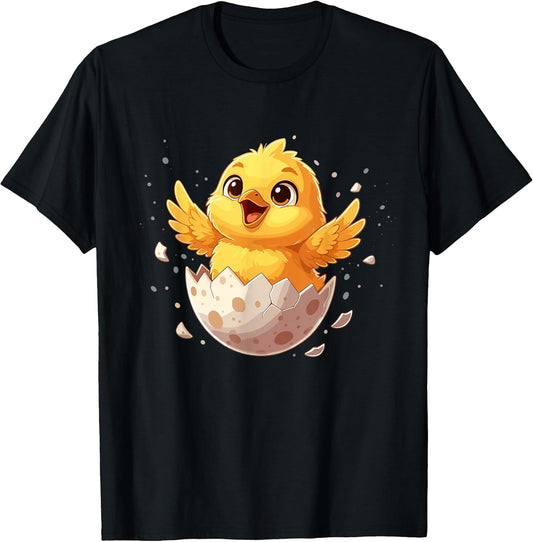 Happy Easter Hatching Chick Cute Spring Egg T-Shirt