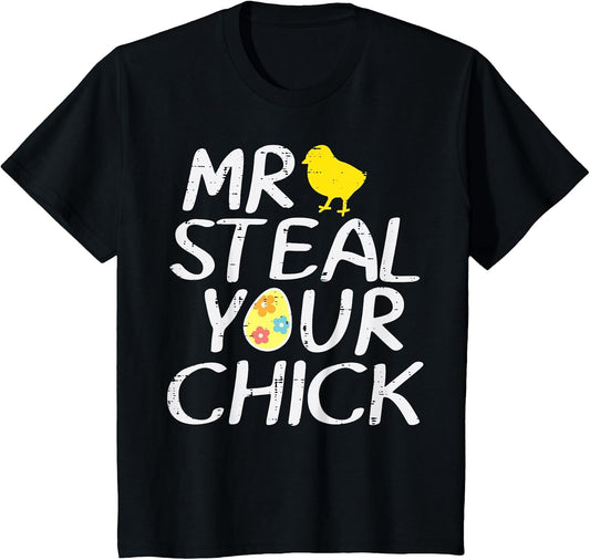 Kids Easter Mr Steal Your Chick Egg Cute Toddler Boys Kids Youth T-Shirt