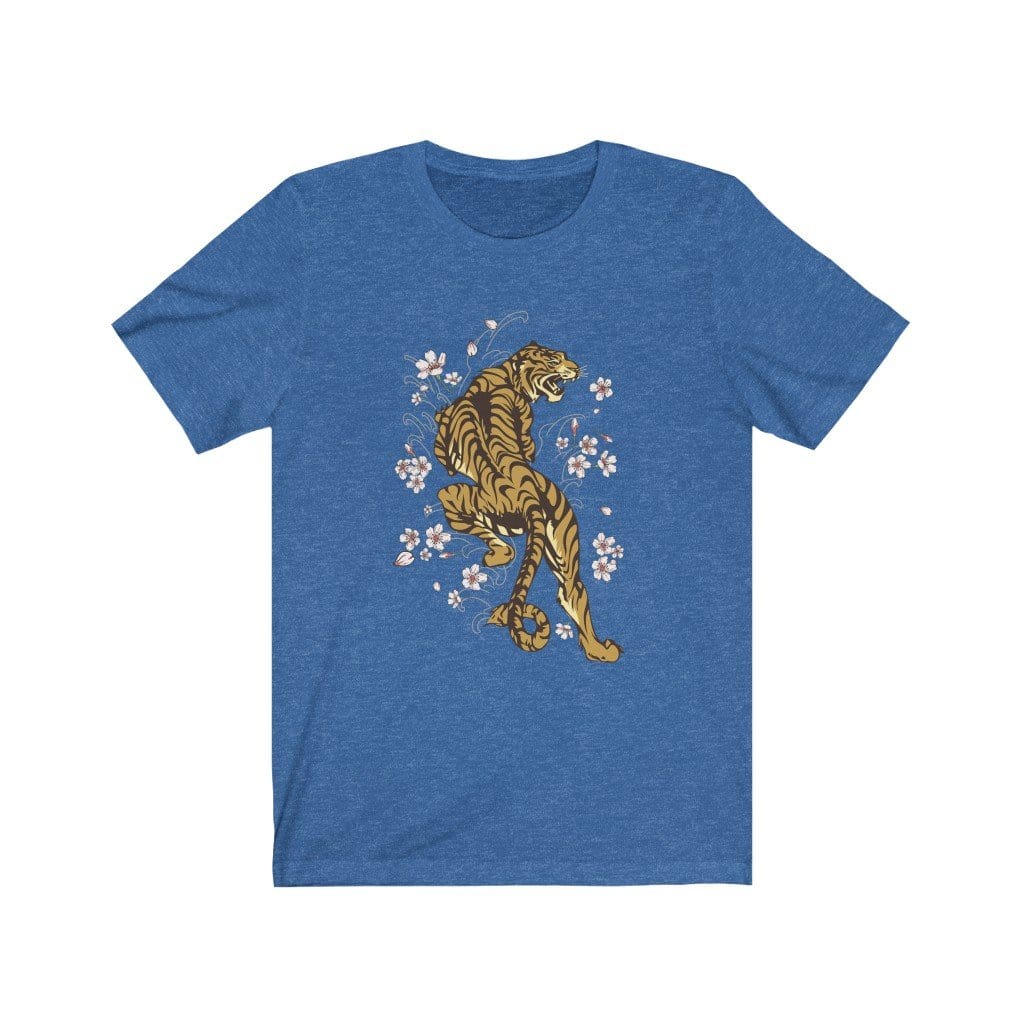 Enchanting Tiger In The Sakura Garden Unisex Tee
