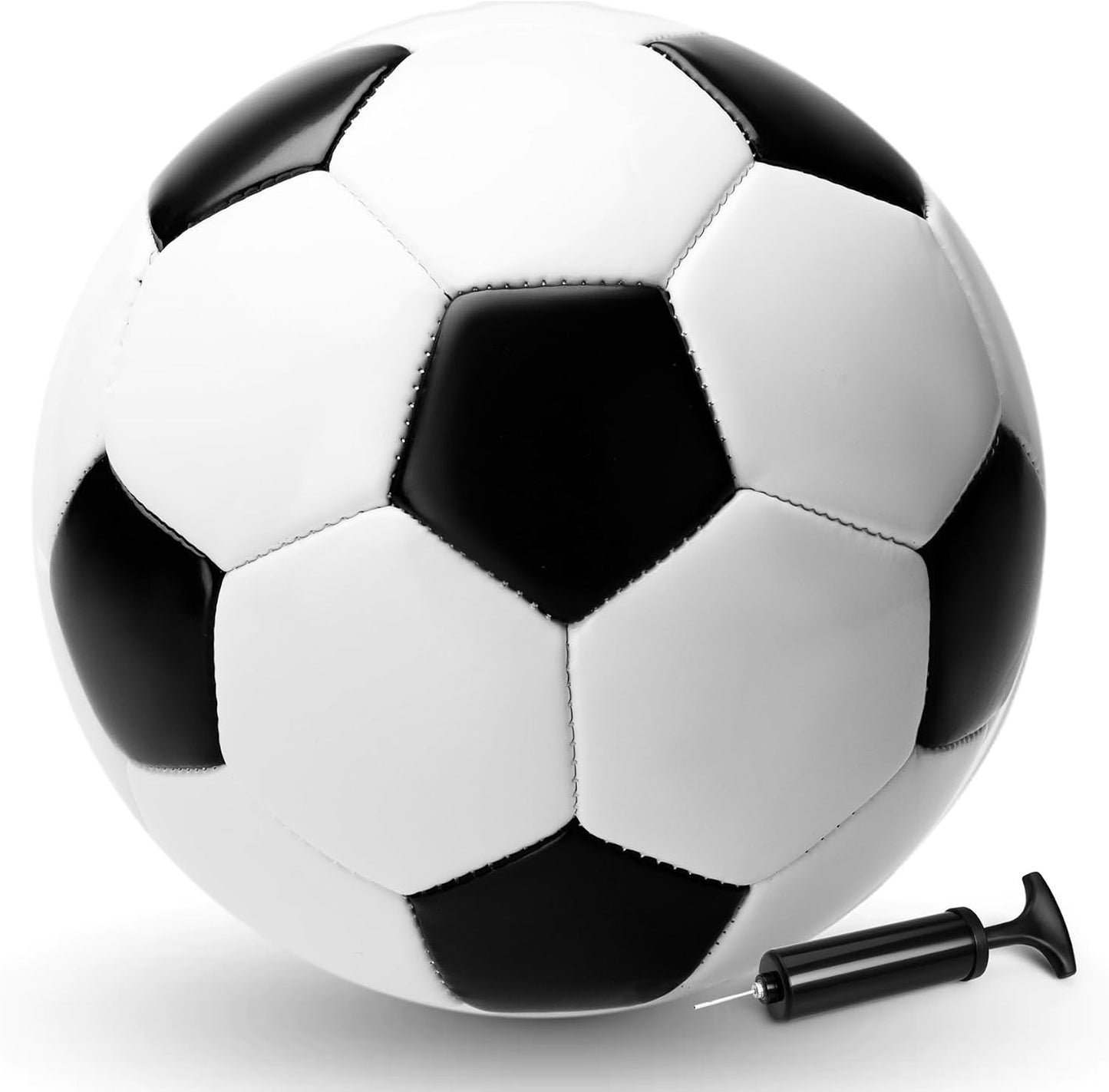 Soccer Ball Size 5 Size 4 Size 3 Size 2 with Pump Deflated - Single, 2 or 3 Pack Official Size Indoor Outdoor Training - Gift for Toddler Kids Youth Teens Adult 1-3 5-8 8-12 12+ Years Old Boys Girls